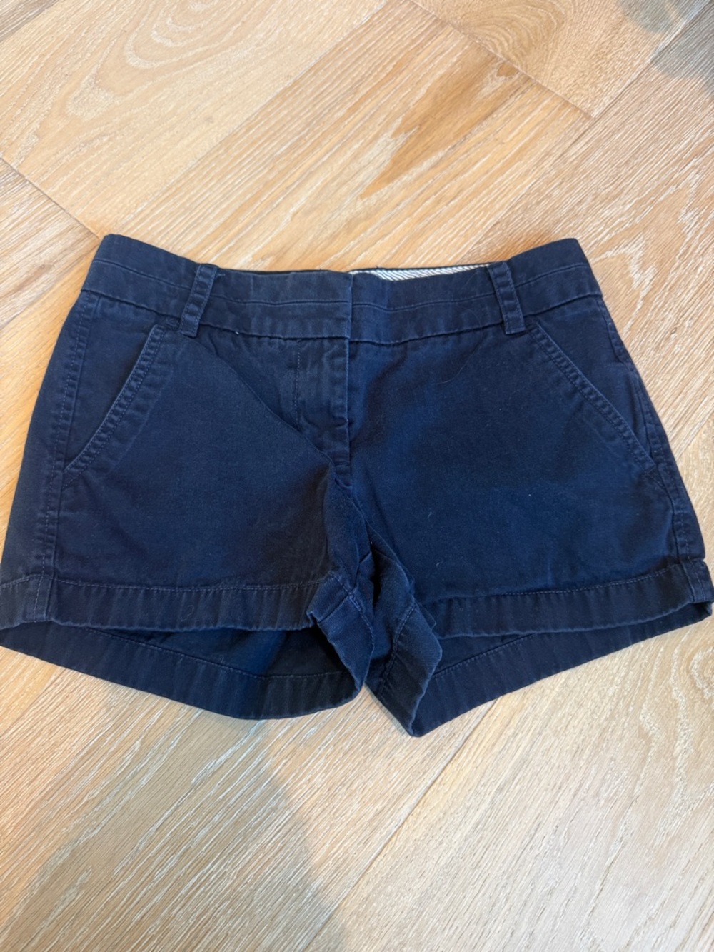 J. Crew Navy Cotton Casual Jean-Style Shorts